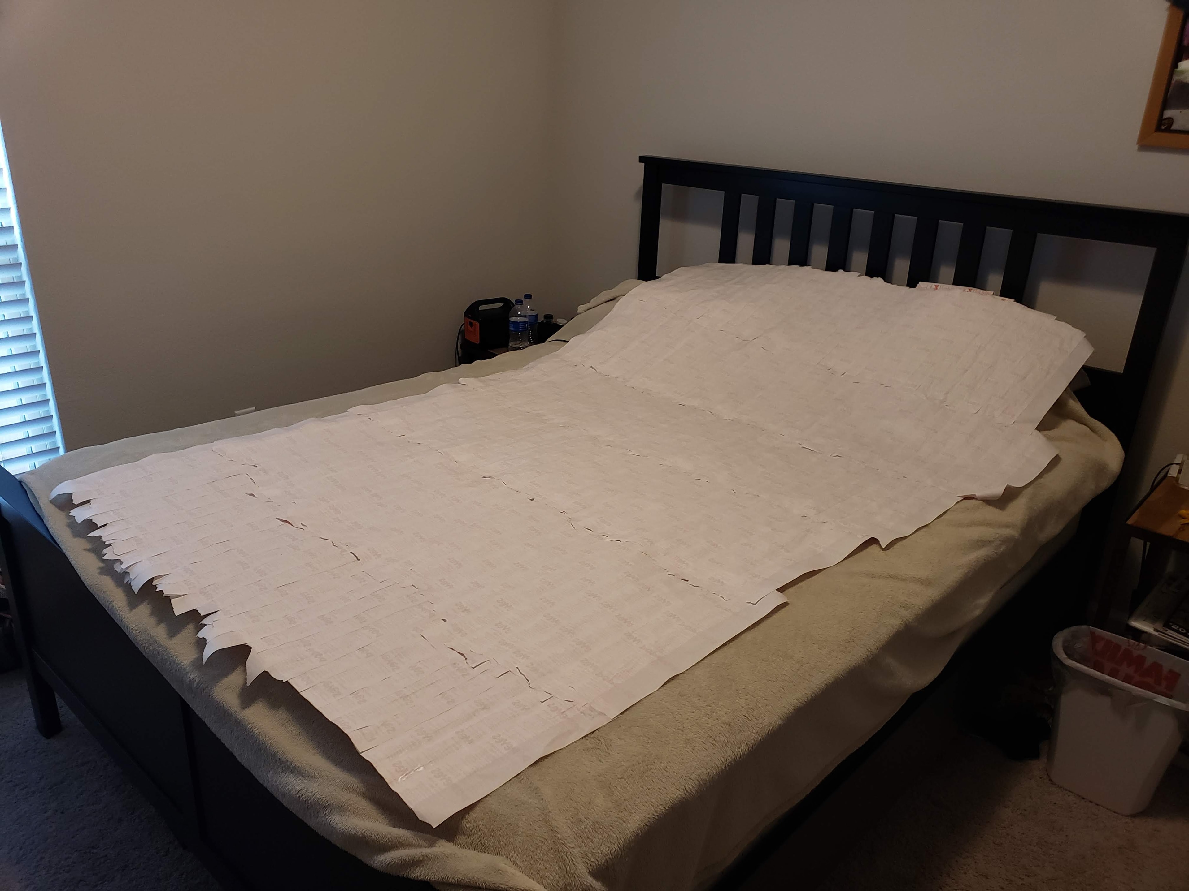 Assembling the receipt skirt